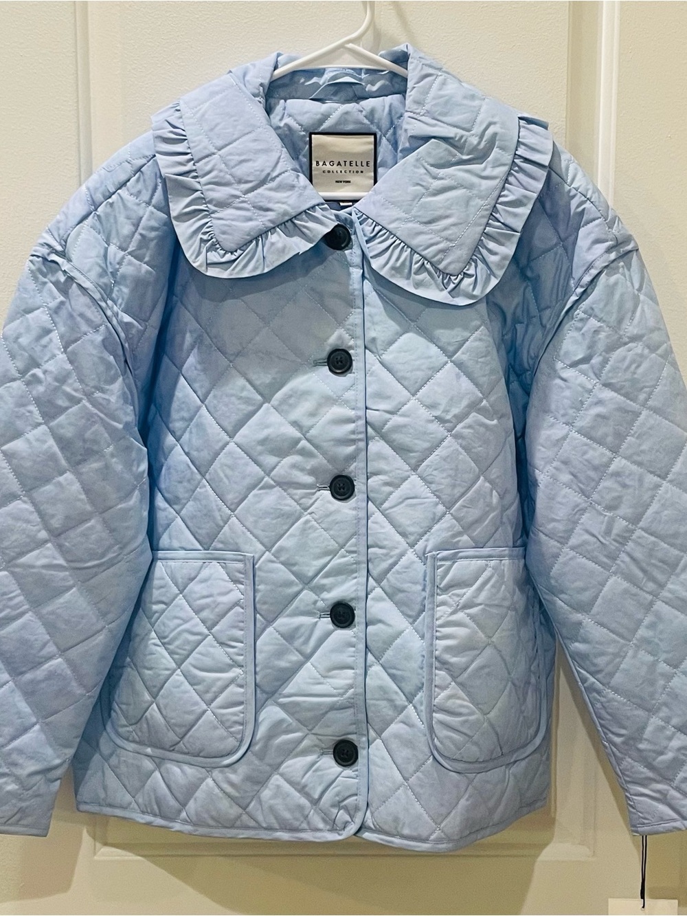 NEW…Bagatelle Quilted Ruffle Collar Jacket - Picture 3 of 4